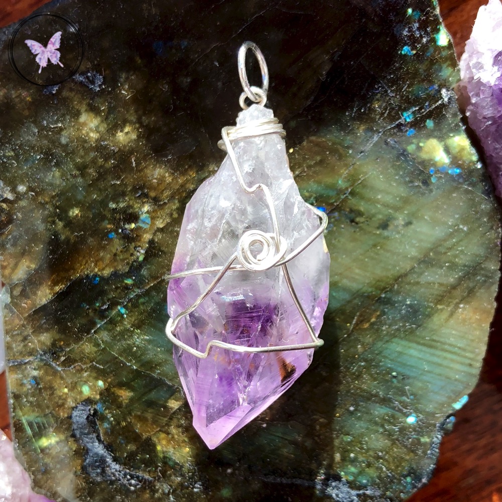 Amethyst Natural Point Pendant